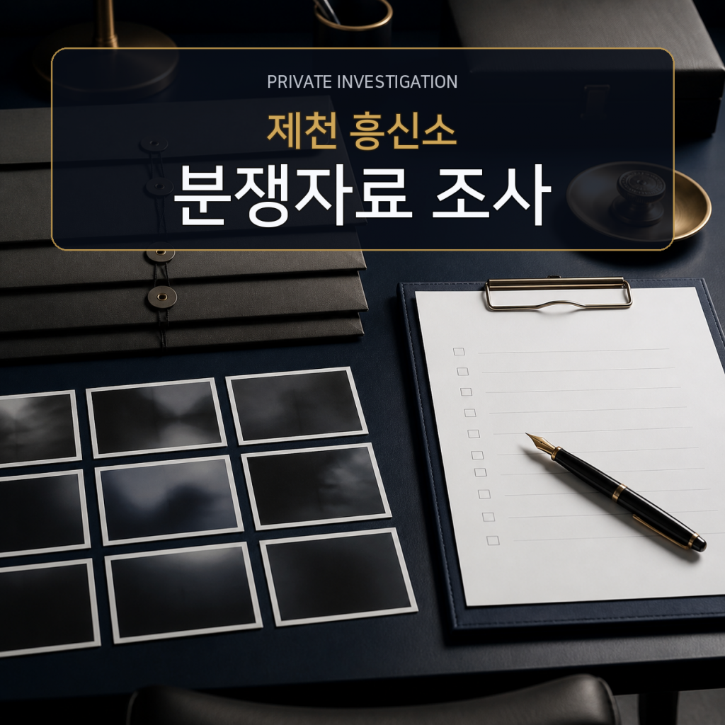 제천 분쟁자료 조사 전문 흥신소